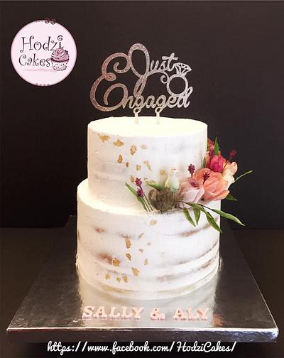 SemiNaked Engagement Cake - Cake by Hend Taha-HODZI CAKES