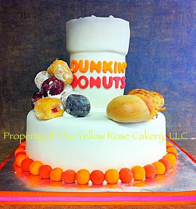 Running on Dunkin - Cake by The Yellow Rose Cakery, LLC