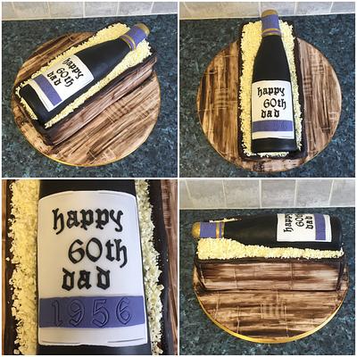 Wine bottle cake  - Cake by Beckie Hall