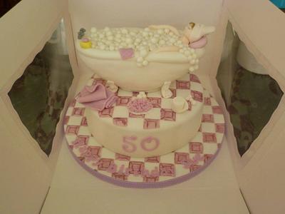 Bathtub 50th - Cake by Jodie Innes