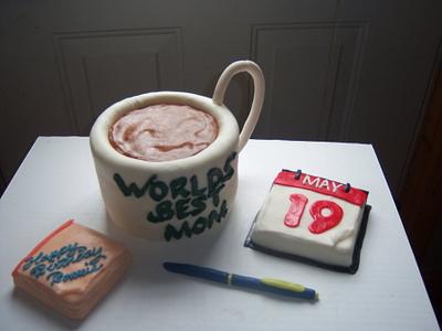 desk mug, w/ notepad and calender - Cake by sweettooth