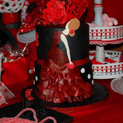 Flamenco Dancer Cake. - Cake by Dulce & Sweet designs