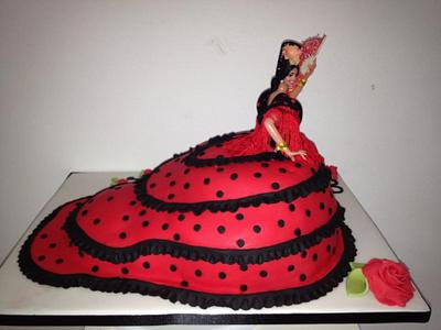 A spanish flamenco dancer - Cake by jodie