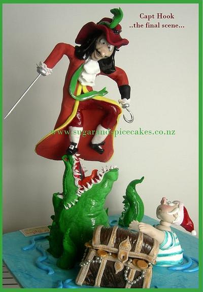 Captain Hook Cake Topper - all hand built and edible - Cake by Mel_SugarandSpiceCakes