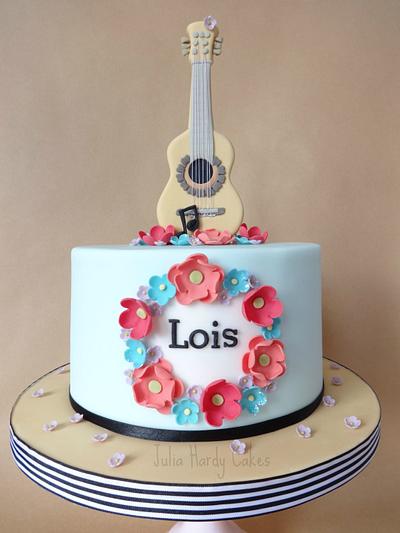 Guitar cake for Lois - Cake by Julia Hardy