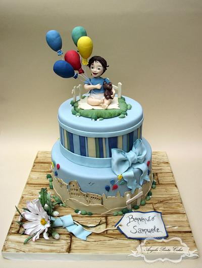 A happy boy with his balloons!!! - Cake by Angela Penta