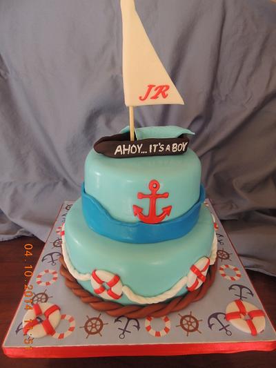 Nautical Baby Shower - Cake by Brenda49