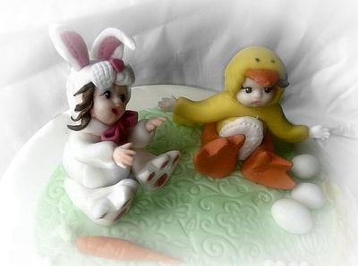 Easter chick and bunny - Cake by Aoibheann Sims