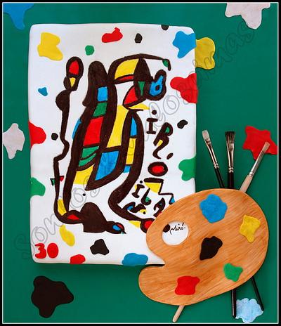 Joan Miró art - Cake by Sonhos & Guloseimas - Cake Design