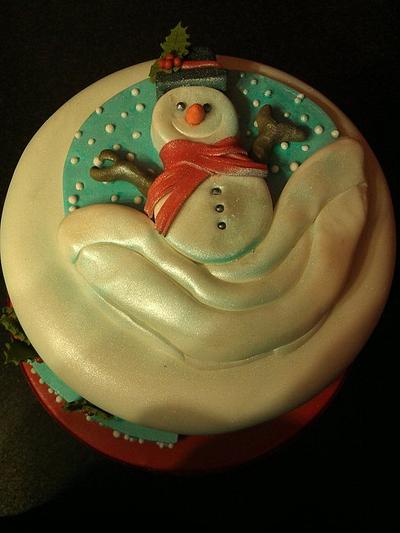 Frosty the snowman - Cake by Kelly Ellison