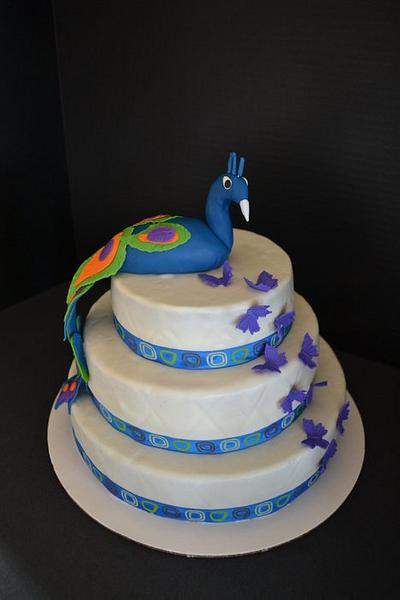 Peacock cake - Cake by ShrdhaSweetCreations