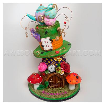 Alice In Wonderland Cake - Cake by Andres Enciso