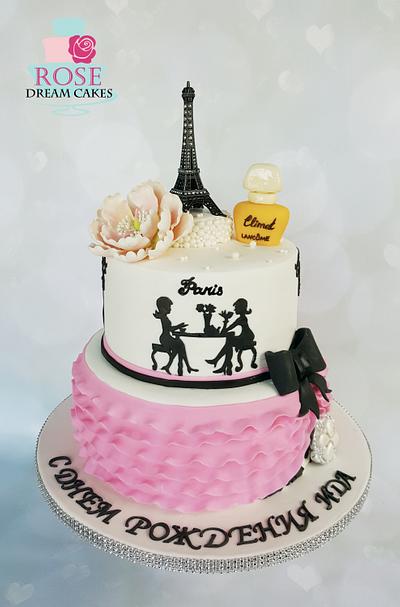 Parisian Birthday Cake - Cake by Rose Dream Cakes
