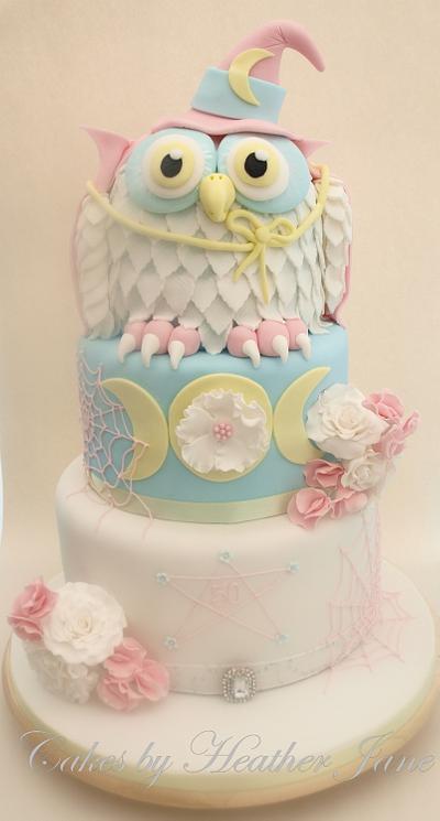 Witch Owl Birthday cake - Cake by Cakes By Heather Jane