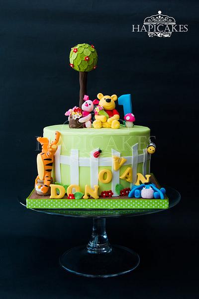 Winnie The Pooh 1st Birthday Cake - Cake by Hazel Wong Cake Design