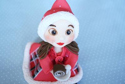 Christmas cute girl - Cake by fantasticake by mihyun