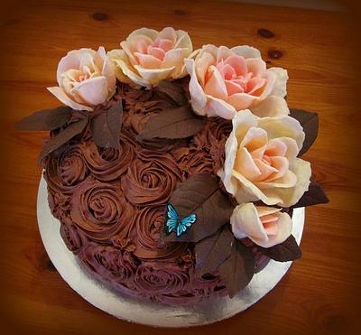 Chocolate Roses cake - Cake by gailb