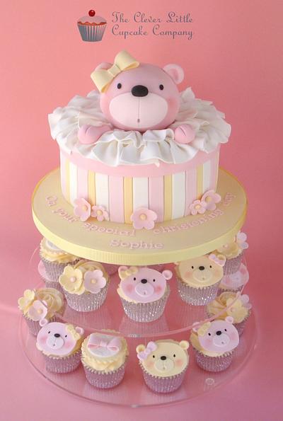 Bear Christening Cake - Cake by Amanda’s Little Cake Boutique
