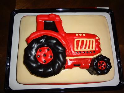 International Tractor Cake  - Cake by naughtyandnicecakes