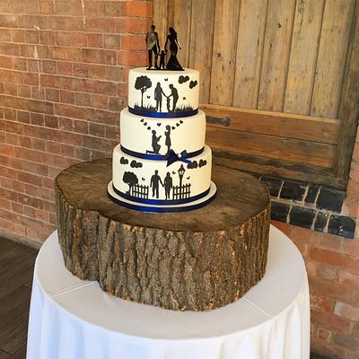 Silhouettes cake - Cake by Kayleigh's cake boutique 