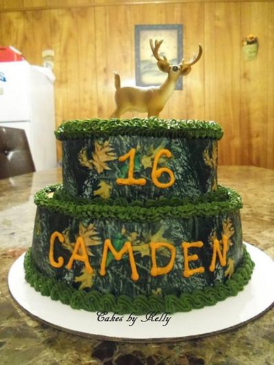 Camo Deer Cake  - Cake by Kelly Neff,  Cakes by Kelly 