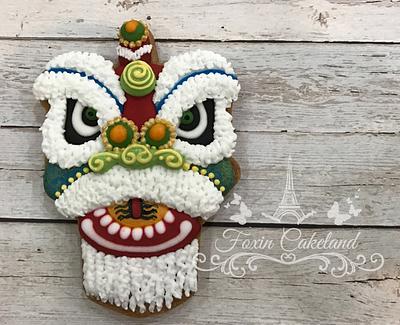 Lion Dance Relief Cookie - Cake by Foxin Cakeland