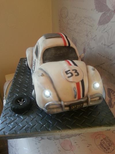 my first car cake "Herbie" - Cake by karen mitchell