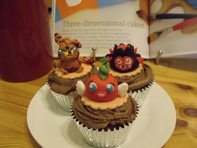 moshi monster cupcakes - Cake by zoe