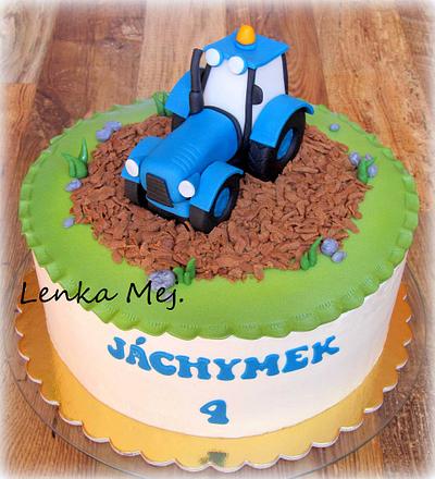 Tractor in the field - Cake by Lenka