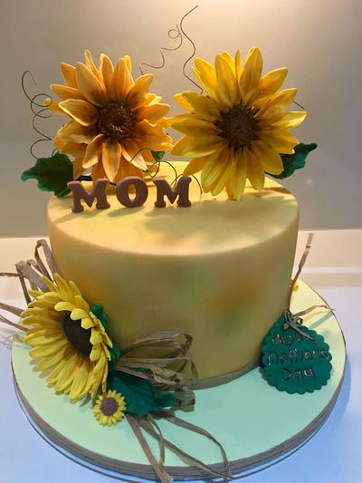 Sunflower Mother's Day Cake - Cake by Lorraine Yarnold