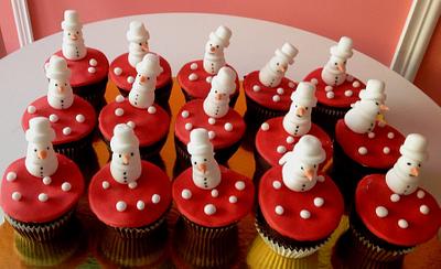 Snowman cupcakes - Cake by The House of Cakes Dubai