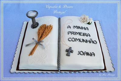 JOANA 1 HOLY COMMUNION - Cake by Ana Remígio - CUPCAKES & DREAMS Portugal