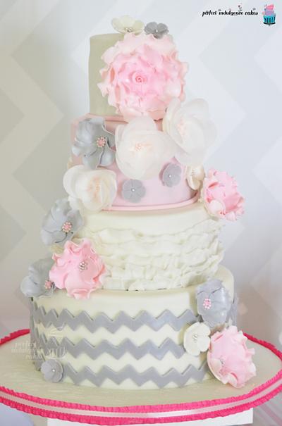 Heart Flutters with Pink - Cake by Maria Cazarez Cakes and Sugar Art