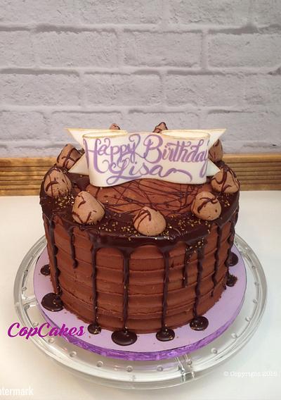 Chocolate birthday cake - Cake by CopCakes