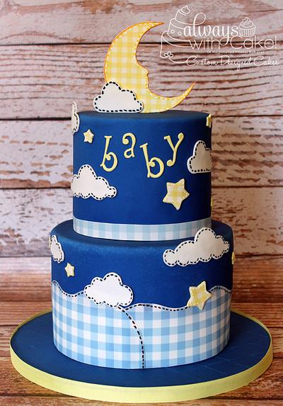 Gingham Baby Shower - Cake by AlwaysWithCake