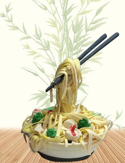 Noodles & Chopsticks - Cake by MsTreatz