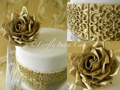 Gold Rose - Cake by Firefly India by Pavani Kaur