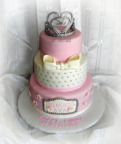 Princess 1st Birthday - Cake by Slice of Sweet Art