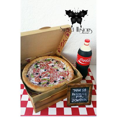 Pizza cake Coca Cola cake - Cake by Sweet Illusions