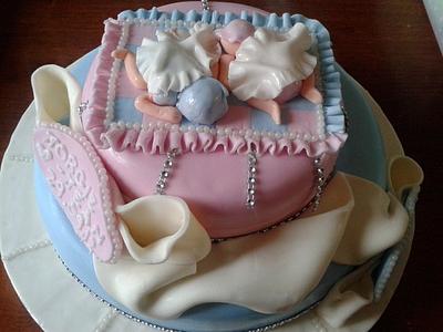 Double Christening Cake :) - Cake by Little Lovebirds Cakes