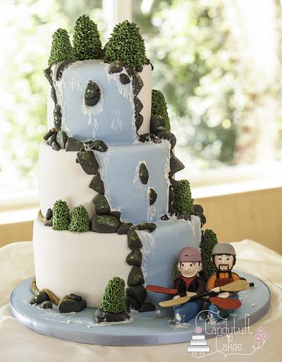 Kayaking wedding cake - Cake by Kathryn