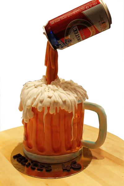 Tarta de cumpleaños jarra de cerveza, Birthday Cake Pitcher of beer - Cake by Machus sweetmeats