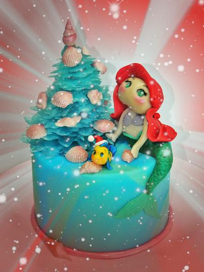 Ariel and her Christmas Tree - Cake by Patrizia Laureti LUXURY CAKE DESIGN