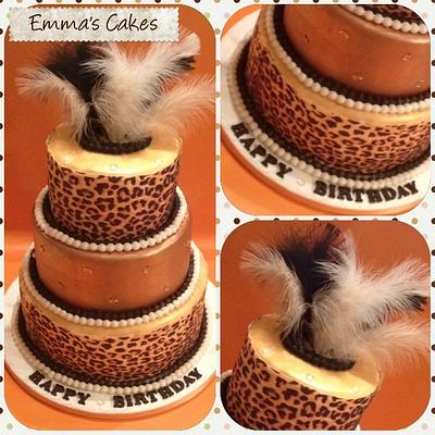 Leopard print cake - Cake by Emma's Cakes - Cakes for all occasions