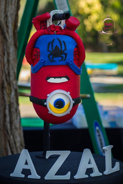 Minion Spiderman - Cake by ShazCakeStudio