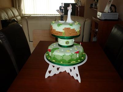 Golf theme wedding cake - Cake by Jane Evans