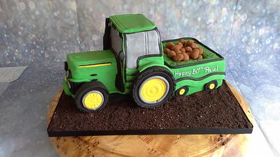 tractor and trailer cake - Cake by milkmade