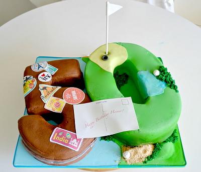 Golf & Travel Cake - Cake by Sabah