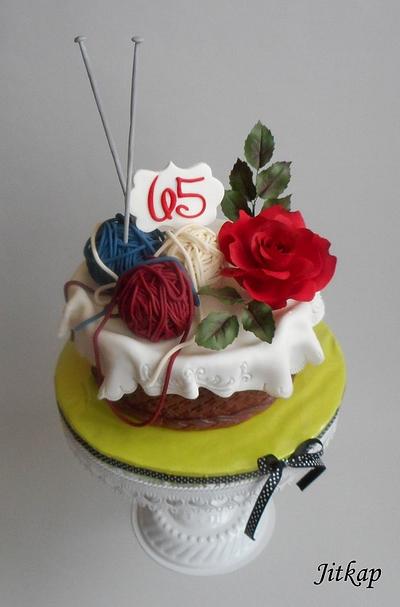 Košík s pletením - Cake by Jitkap