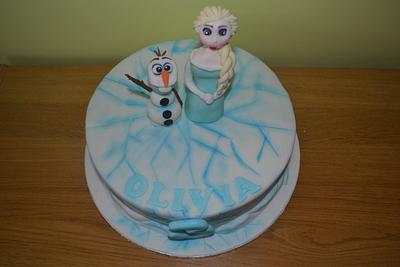Frozen - Elsa and olaf  - Cake by sayitwithcakeamy